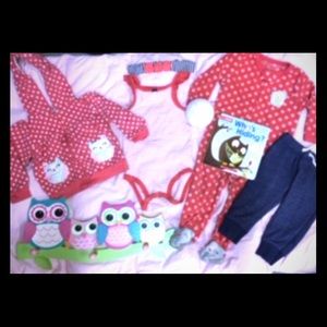 18mo Girl Owl Lot!! 8 Pieces!!